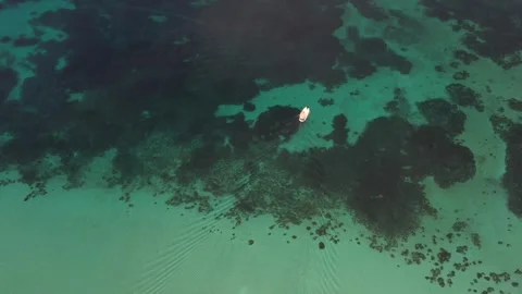 Boat going on the sea Stock Footage 292834787