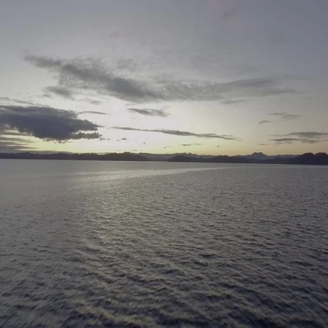 Boat going into the sunset Stock Footage 69302890