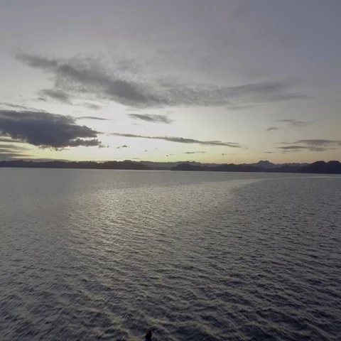 Boat going into the sunset Stock Footage 69303024