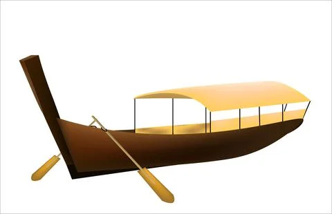 Boat gondola Stock Illustration