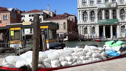 Boat with goods, Venice Stock Footage 83619832