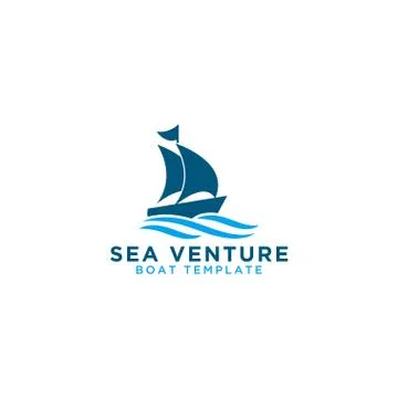 Boat graphic design template Stock Illustration