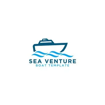 Boat graphic design template Stock Illustration