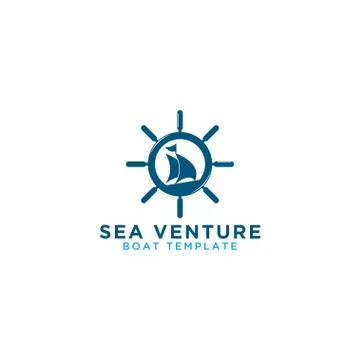 Boat graphic design template Stock Illustration