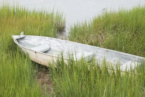 Boat in the grass Stock Photos