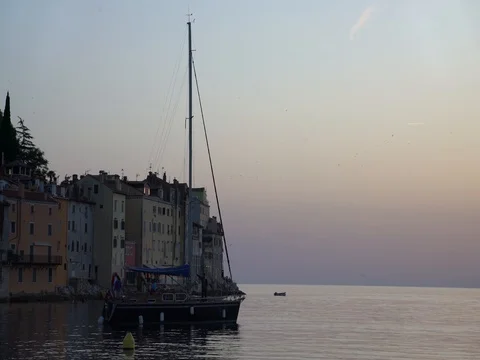 Boat in harbor 4K Видео 69811281