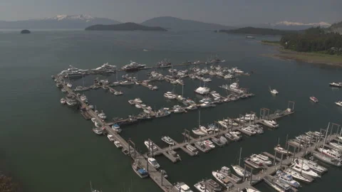Boat Harbor in Alaska Stock Footage 255319708