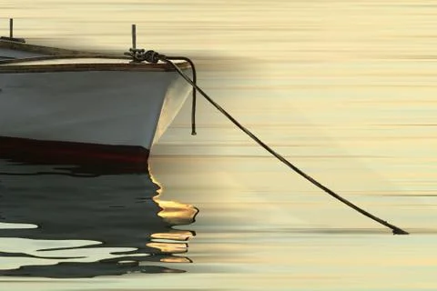 The boat in the harbor - Croatia Foto stock