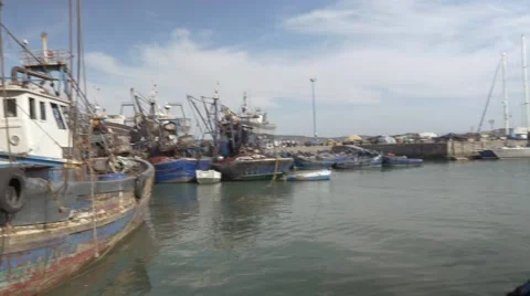 Boat in harbor Видео 67532382