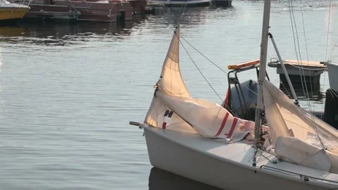 Boat in the harbor Stock Footage 133835991