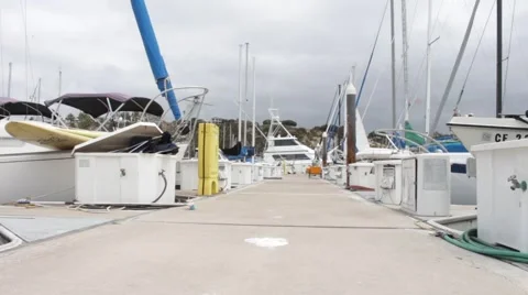 Boat Harbor, Low Angle Shot Stock Footage 50412898