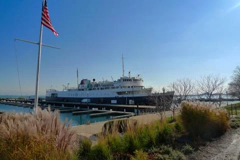 Boat in a harbor Stock Photos