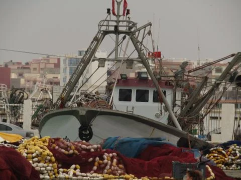 Boat on a harbor Stock Photos