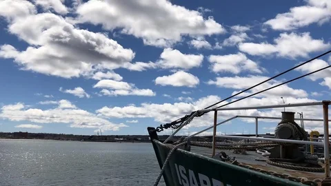 Boat in Harbor timelapse Stock Footage 114127254