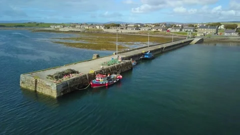 Boat at the harbour Stock Footage 219812382