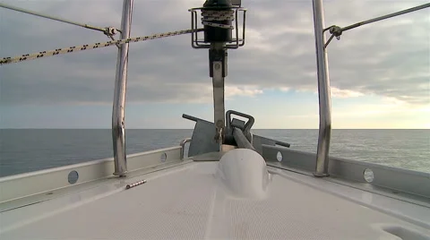 Boat on the high seas. Stock Footage 62553862