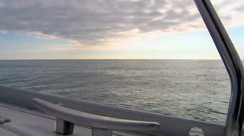 Boat on the high seas. Stock Footage 62553873