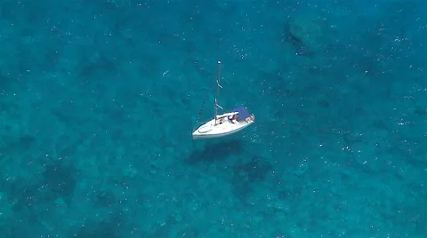 Boat on the high seas. Stock Footage 63067056