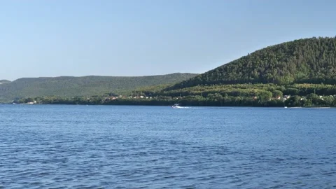 Boat, high speed, flow of the river. Stock Footage 188284209