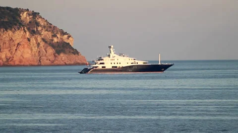 Boat on horizon Stock Footage 38283816