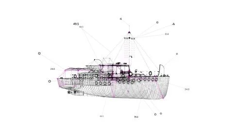 Boat HUD. Transport visualization UI イラスト素材