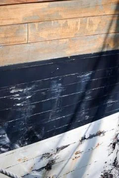 Boat hull painted Stock Photos