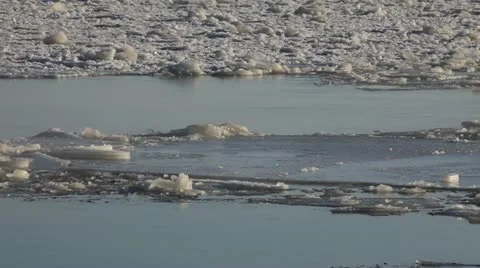Boat on ice Stock Footage 20604265