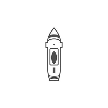 Boat icon. Elements of water craft from above. Premium quality graphic design Ilustración de archivo