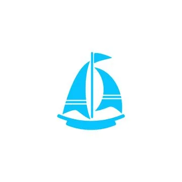 Boat icon flat. Stock Illustration