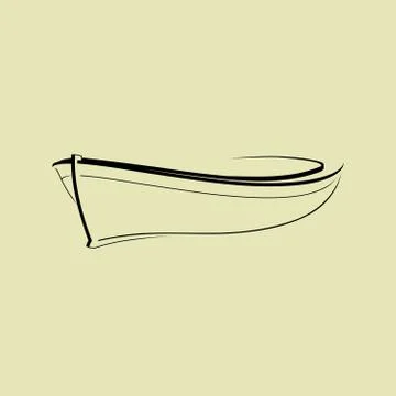 Boat icon Vector cartoon Stock Illustration