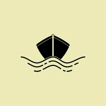 Boat icon Vector cartoon Stock Illustration