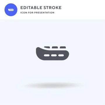 Boat icon vector, filled flat sign, solid pictogram isolated on white, logo i Stock Illustration