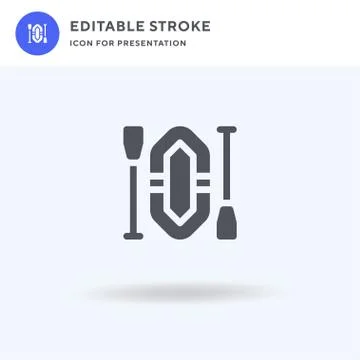 Boat icon vector, filled flat sign, solid pictogram isolated on white, logo i Illustrazione stock