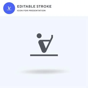 Boat icon vector, filled flat sign, solid pictogram isolated on white, logo i Illustrazione stock