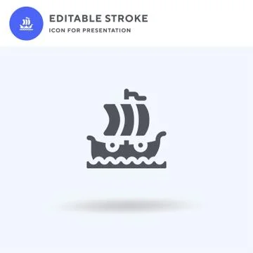 Boat icon vector, filled flat sign, solid pictogram isolated on white, logo Stock Illustration