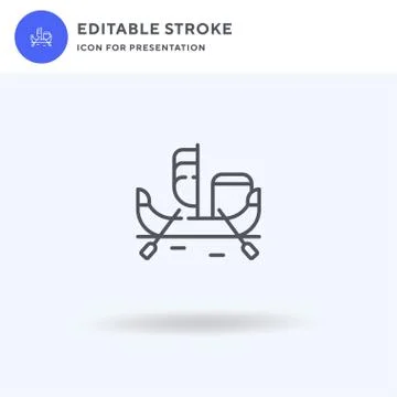 Boat icon vector, filled flat sign, solid pictogram isolated on white, logo Stock Illustration