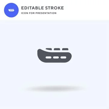 Boat icon vector, filled flat sign, solid pictogram isolated on white, logo 스톡 일러스트