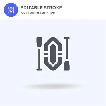 Boat icon vector, filled flat sign, solid pictogram isolated on white, logo Illustrazione stock