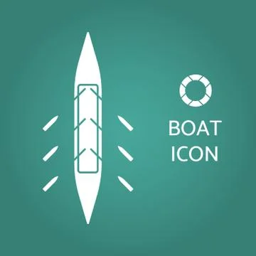 Boat icon. Vector illustration. Stock Illustration