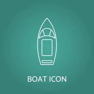 Boat icon. Vector illustration. Stock Illustration