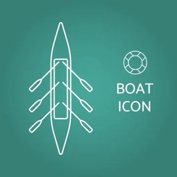 Boat icon. Vector illustration. Stock Illustration