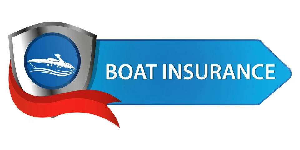 Boat Insurance button Stock Illustration