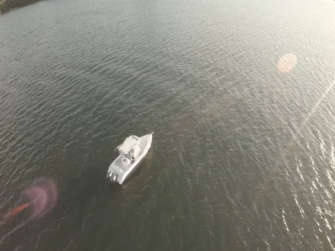 Boat on Lake 02 Stock Footage 77575244