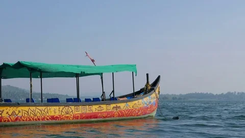 Boat On The Lake Close Up Stock-Footage 82184500