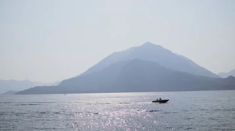 Boat in Lake Como Stock-Footage 56377701