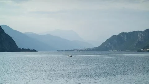 Boat in Lake Como Stock Photos