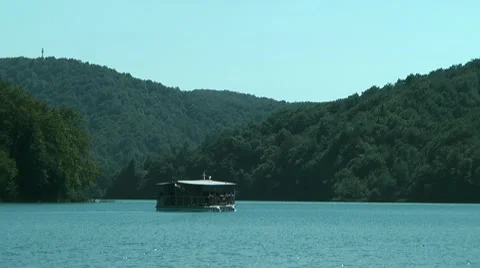 Boat on the lake Stock Footage 7974931