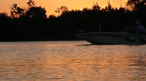 Boat on Lake Video stock 12274492