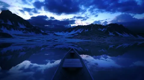 Boat on the lake. Video stock 21574988
