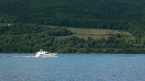 Boat on a Lake Stock Footage 40802334